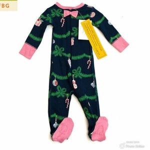 The Beaufort Bonnet Co Darling Deck The Halls 6-12m Night Pajama Christmas EUC